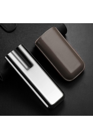 Cigarloong Metal Deri Puro Kılıfı 2'li Vizon Grey 60ring