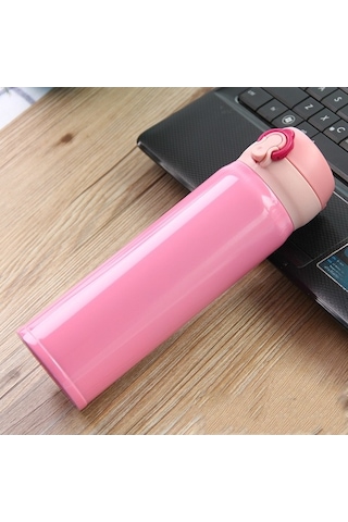 Ebitda 450ml Yaratıcı Paslanmaz Çelik Vakum Şişe, Sızdırmaz, Isı Koruma, Taşınabilir Matara Kırmızı