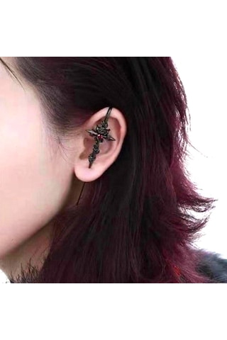 Dükkan Design Punk Elf Küpe Antrasit