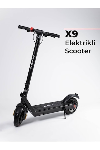 X9 Elektrikli Scooter - Çıkartılabilir Bataryalı 850w Katlanabilir Scooter Siyah