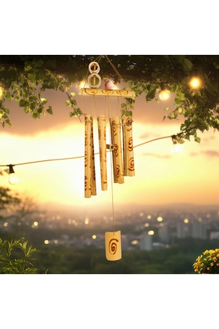 Garden With Ware Bambu Rüzgar Zili - 60 Cm