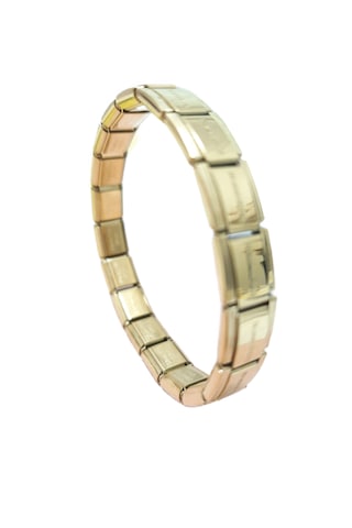 Çelik Bileklik İtalyan Charm Model Unisex Erkek Kadın 3 Mm 18 Cm Altın Sarısı Gold Gold