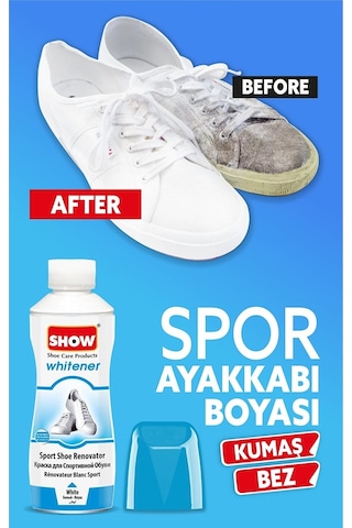 Show Likit Spor Beyaz Ayakkabı Boyası 75 G - Beyaz - 3 Adet