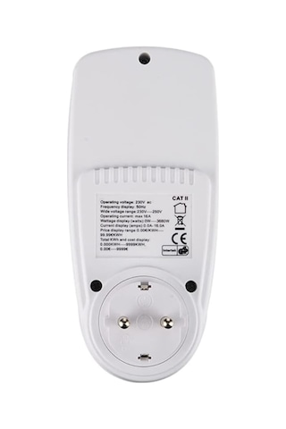 Wattmetre Priz Tipi 16a 3680w Enerji Sarfiyat Ölçer Tüketim Ölçer Akım Korumalı