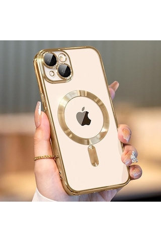 Apple Uyumlu iPhone 15 Kılıf Magsafe Şarj Özellikli Kamera Ve Toz Korumal