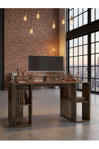 Karnaval Çalışma Masası M35002-2 Ders Çalışma Masası Bilgisayar Masası Ceviz 140x75cm