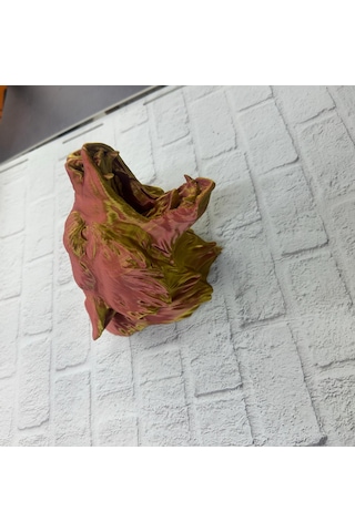 Dekoratif Asılabilir Jaguar Başı 3d Duvar Heykeli Gold Red 20x16