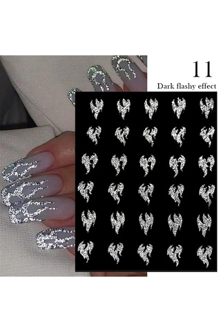 3d Reflektif Efekt Nail Art Sticker Model - 11 55881- 11