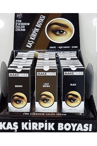 New Well Makeover Kaş Kirpik Boyası Siyah-Kahve-K.Kahve 24 Lü Set