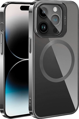 Apple Uyumlu iPhone 15 Pro Kılıf M-safe Şarj Özellikli Standlı Zore Klon Kapak Gri