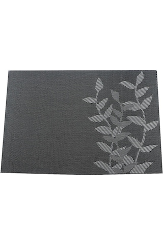 Siyah 6 Adet Pvc Masa Paspasları Kaymaz Su Geçirmez Placemats Yaprak Çiçek Ağacı Masa Dekoratif Paspaslar Mutfak Aksesuarları Siyah