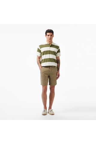Nautica Erkek Yeşil Slim Fit Keten Şort Düz B35214t Yeşil