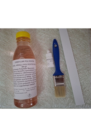 Fiber Polyester Tamir Seti 600 Gr Reçine+elyaf+fırça