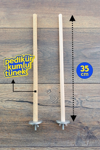 Venty 2'li Doğal Tünek + Pedikür Kumlu Tünek 35 cm Ø12 mm | Muhabbet | Forpus | Sevda | Cennet