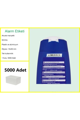 Akusto Manyetik Dr Barkodlu Alarm Etiketi 1 Kutu: 5000'li Kutu