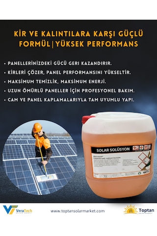 Solar Panel Temizleyici - Güneş Paneli Temizleme Solüsyonu - Net 30 Kg