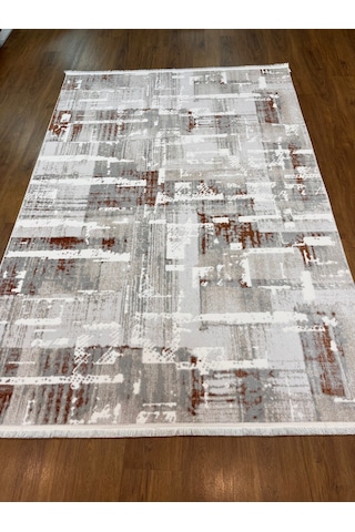 Polyester Makina Halısı 01a Cream Terra Krem Turuncu