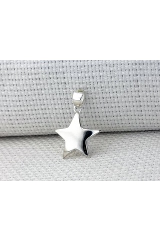 Takıhan Parlak Yıldız Tasarımlı 925 Ayar Gümüş Kolye Ucu