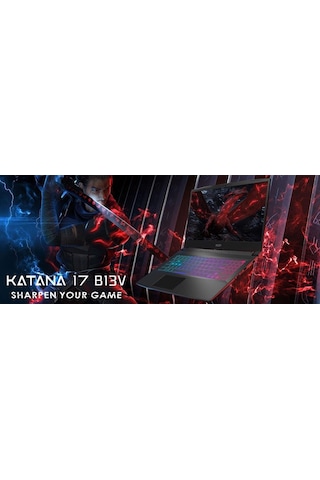 MSI NB Katana 17 B13VEK-1035XTR i7-13620H 16 GB 512 GB SSD 6 GB RTX405017.3" Dos FHD Dizüstü Bilgisayar