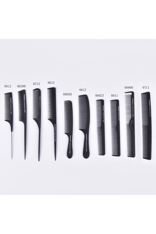 Geeroyoo Antistatik Karbon Fiber Saç Tarağı, Ergonomik Tutma, Yuvarlak Uçlu, Kaymaz Sap, Çok Fonksiyonlu, Dayanıklı, Hafif.