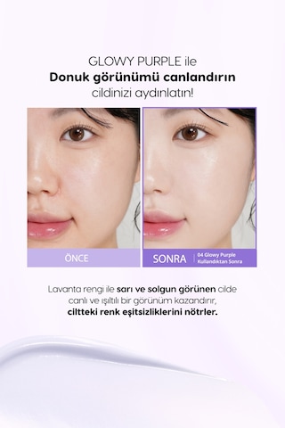 Işıltılı, Ton Eşitleyici Krem Perıpera Filter Fit Milk Tone Up 004 Glowy Purple Spf30 Pa++ 56819987