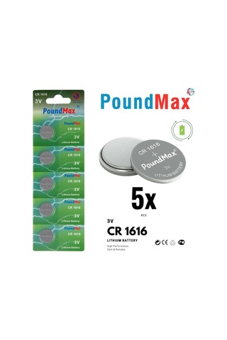 Dl1616 3v Lityum Düğmeli Piller 5'li Paket