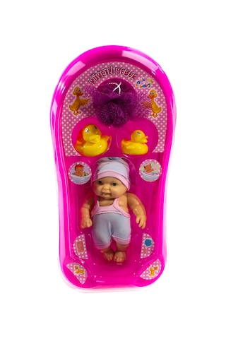 Oyuncak Bebek Küvetli Aksesuarlı Et Bebek Set