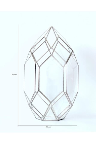Dekoratif Cam Fanus - Geometrik Cam Fanus - Teraryum Cam Fanus