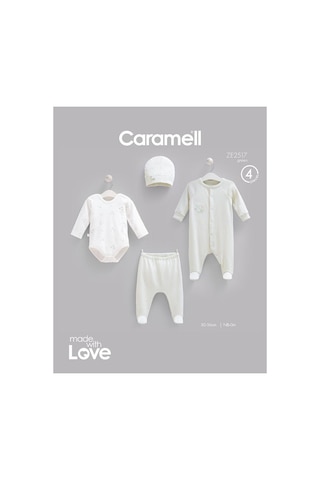 Caramell Pamuk 4lü Tulumlu Teddy Bear Set 0-3 Ay 50-56 Cm Yeşil Crml.ze2517.ysl