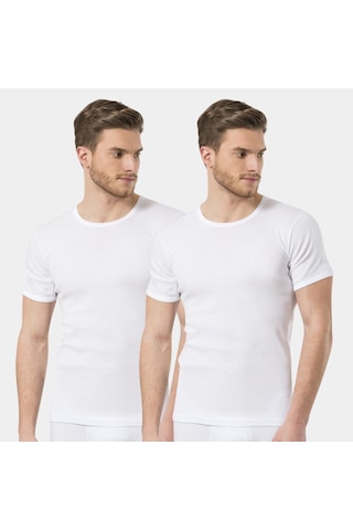 Türen Erkek Ribana O Yaka Fanila 2'li Paket 102/beyaz Beyaz