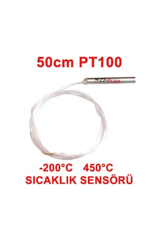 Pt100 Platinyum Isı Sıcaklık Sensörü 50cm Su Geçirmez -200c To 450c Metal Koruyucu Dalgıç Prob Termal Direnç Ha