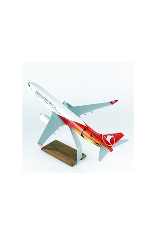Thy042 1/100 Ölçek, Thy Nairobi B737-800 Yolcu Uçağı, Sergilemeye Hazır Ahşap Standlı Model-56292