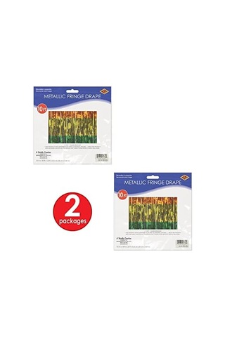 Beistle 1 Kat Metalik Püsküllü Perde, 2 Parça, 38 Cm X 10 &apos , Çok Renkli 7/8 Yaş