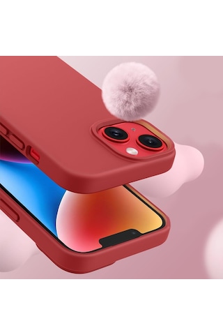 Apple Uyumlu iPhone 15 Kılıf Kamera Lensli Lansman Silikon Kapak