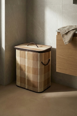 Nordic Dikdörtgen Bambu Sepet - 50 Cm Kahverengi