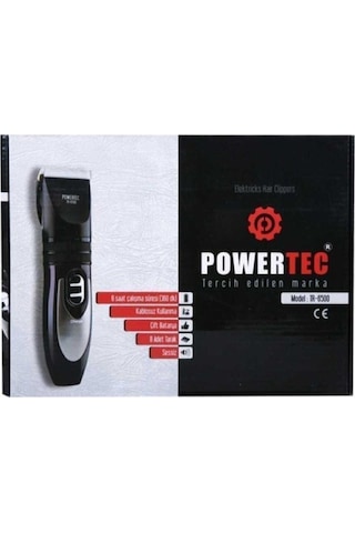 Powertec TR-6500 Şarjlı Saç Sakal Tıraş  Makinesi Kahverengi - Siyah