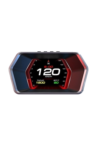 P17 Hız Ölçer Hud Obd2 Araç Bilgisayarı Gps Çift Sistemli Dijital Kilometre Su Yağ Sıcaklığı