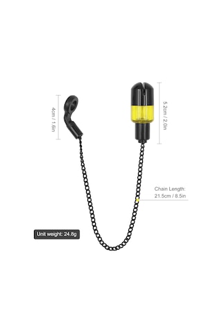 Shineyee Gece Balıkçılığı Işık Olmadan Flüoresan Çubuklu Plastik Ve Metal Zayıf Işıkta Kullanım Kolay Bağlanabilir Balık Alarmı Sallayıcı Sarı