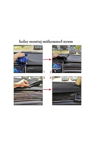 Fıat Doblo 2015-2023 Modellerine Uygun Eski Ortası Açıktorpido Koruma Kılıfı Siyah Kenar