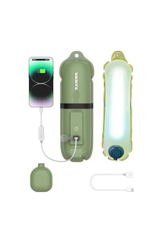 Ebitda Ztarx Patent Açık Katlanır Şişme Kamp Işık Yeşil, Taşınabilir, Usb Şarjlı, Güç Bankası, Su Dayanıklı, Uzun Süreli Aydınlatma Yeşil