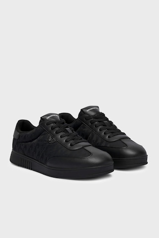 Emporio Armani Logolu Sneaker Ayakkabı Erkek Ayakkabı Em003062 Af29544 Uc001 Siyah