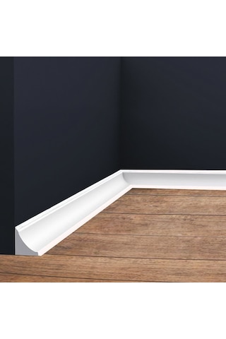 Süpürgelik Pvc Profil 50X50 Iç Bükey Düz Beyaz- 1 Boy 3,66 Metre