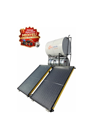 Solar 2 Kollektörlü Tonluk Depolu Güneş Enerjisi Açık Devre Doğal Akışlı Antifrizsiz Yazlık