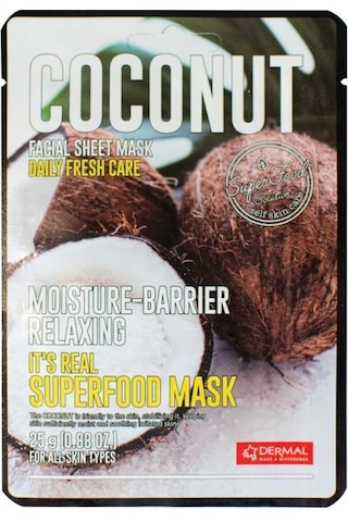 Dermal It's Real Super Gıda Maskesi Hindistan Cevizi 25 G