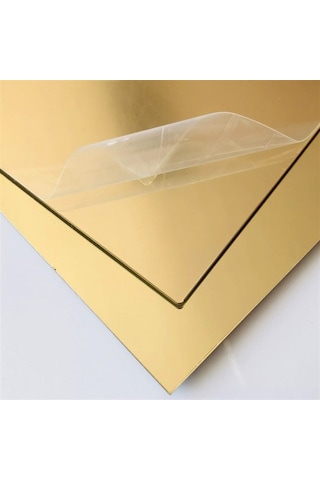 Dekoratif Ayna Pleksi 1mm Yapışkanlı 20x20cm 2 Adet Altın