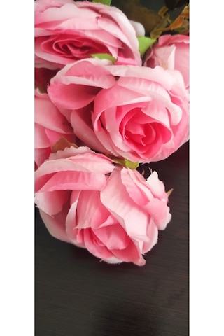 Rüzgar Çiçekcilik 45 Cm 8 Kafalı Pembe Gül Pembe