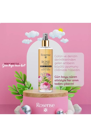 Rosense Body Mist Vücut Spreyi Gül & Amber 200 Ml