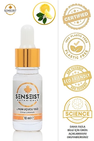 Senseist Botanicals Limon Uçucu Yağı 10ml %100 Saf - Sertifikalı