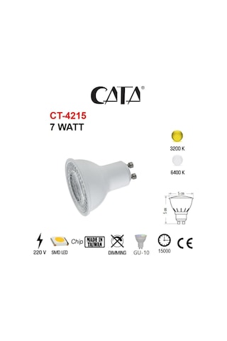 Cata Ct-4215 10 Adet Led Çanak Ampul (7W) Cata Ct-4215 10 Adet Led Çanak Ampul (7W)