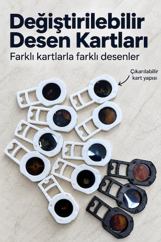 Usb Projeksiyon Lambası Değiştirilebilir Desen Kartlı Roket Tasarımlı Kopya - Lisinya Çok Renkli
